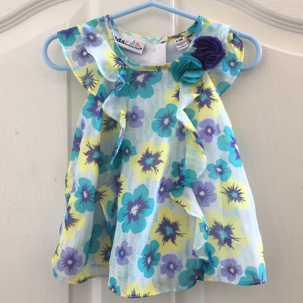 Little Girls’ Kids Headquarters Lined Dress (6-9M)